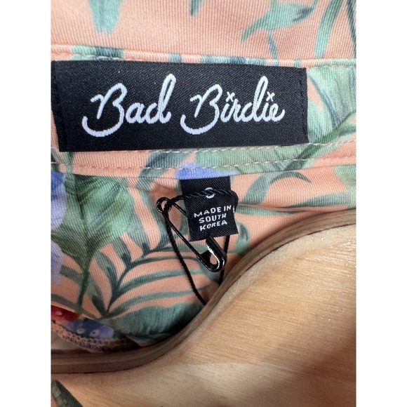 Bad Birdie Core Polo Flora Fiesta Stretch Golf Shirt Men's Multicolor Size L NWT - Picture 3 of 7
